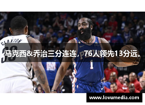 马克西&乔治三分连连，76人领先13分远。